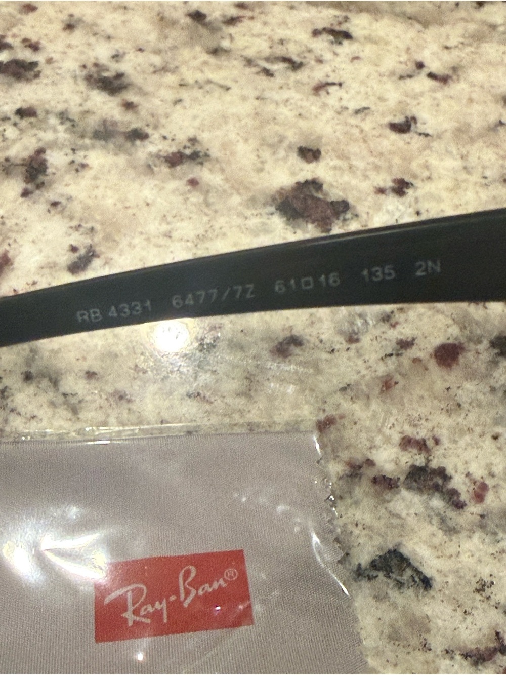 Ray-Ban RB4331 6477/7Z Wayfarer Clear Black Sunglasses - Picture 4 of 5